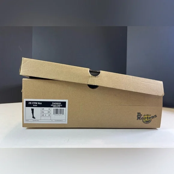 🆕Dr. Martens 28 Eye Extreme MAX Virginia Leather Knee High Boots In Black Size:8 - Picture 16 of 16